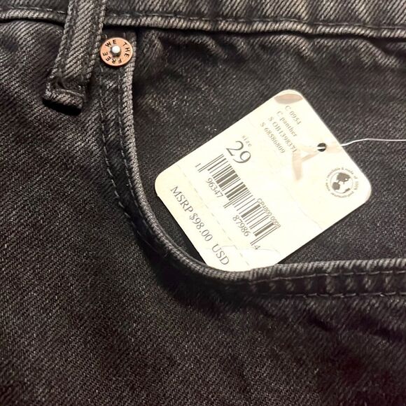 Free People Tapered Baggy Jeans In Panther - Picture 7 of 8